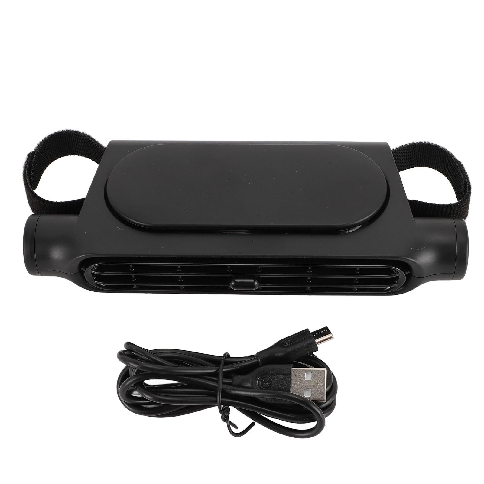 

Вентилятор для автомобильного сиденья с питанием от USB, 3 скорости ветра, бесшумный, безлопастной, портативный, для переднего и заднего сиденья автомобиля Black