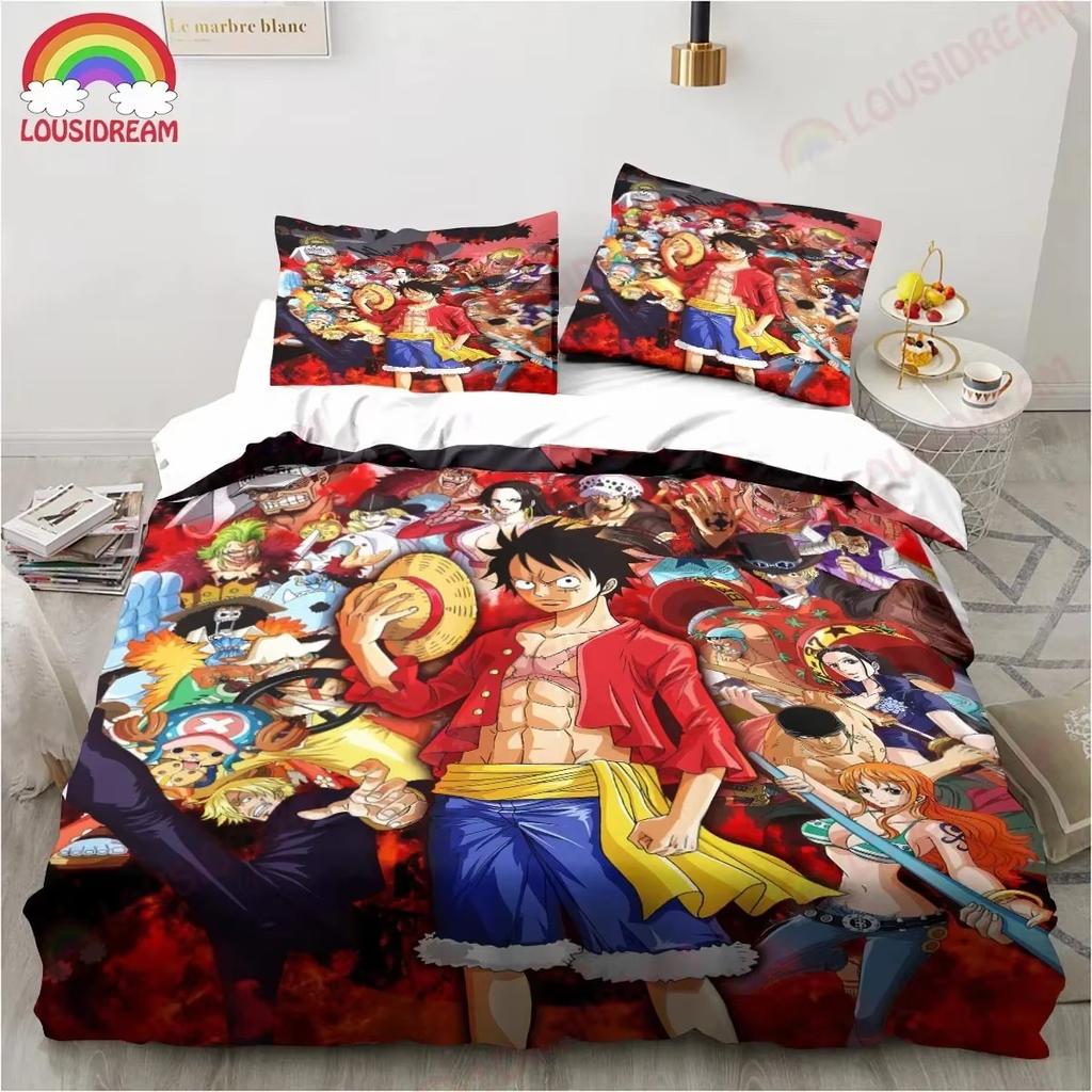 3D Print One Anime P-piece Bedding Set,Duvet Cover Comforter Bed Set Quilt Cover Pillowcase,King Queen Twin Size Boy Girl Adult