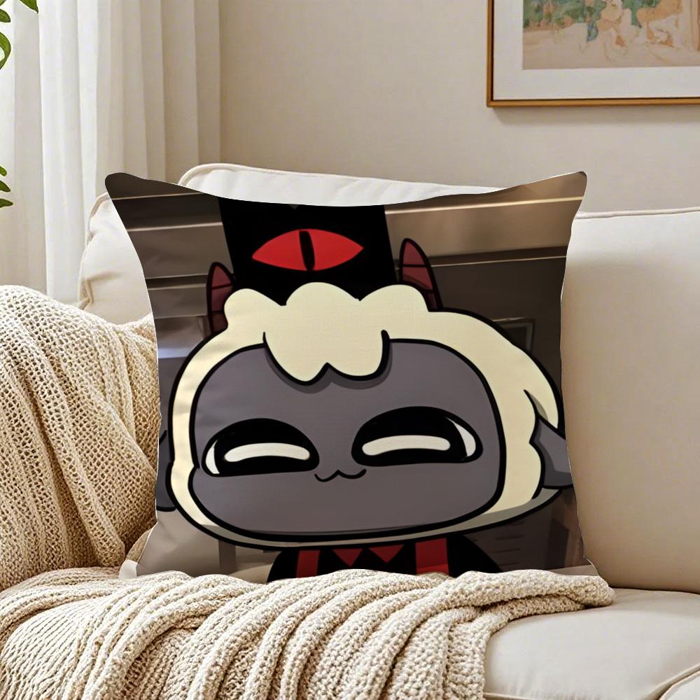 Cute Dark Indie Game CCult Of The Lamb Cushion Cover Pillowcase Antidustmite living Room Sofa Decor Cushion Room
