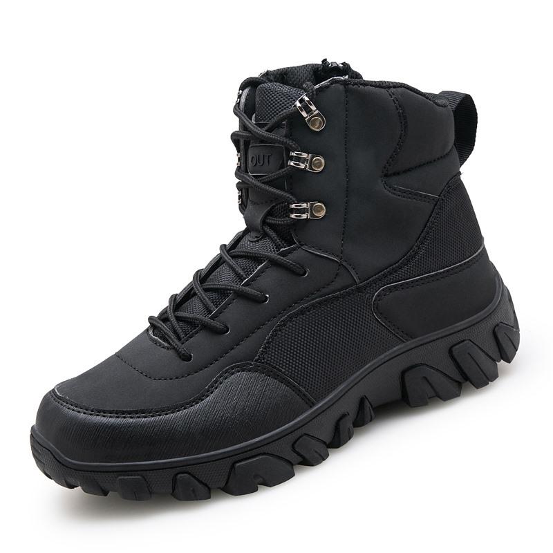 Outdoor Warm Men Climbing Hiking shoes Hunting Trekking Boots Tactical Combat Men Boots Camping Mountaineering Winter Work Boot