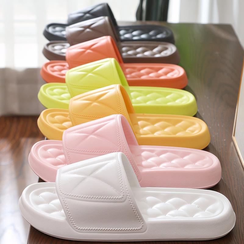 Slippers women wear outside summer home thick-soled hotel indoor bathroom non-slip bath sandals men