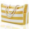popular striped beach bag large-capacity travel storage bag bold cotton portable shopping environmental tection bag