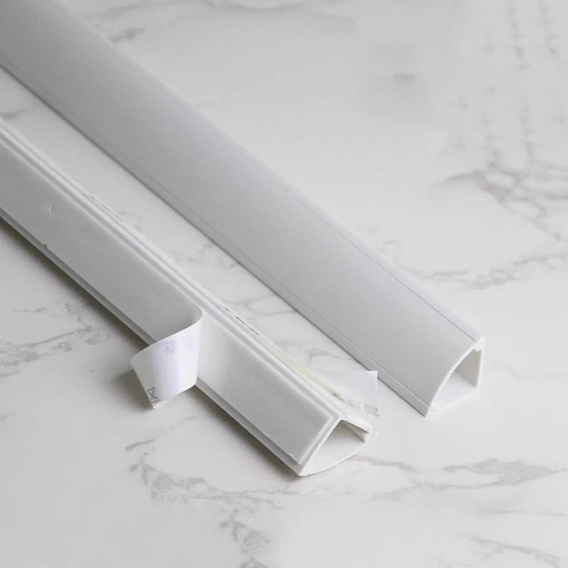 

1Pc 1m/39.37in Wall corner wiring groove PVC pressure shielding strip invisible wiring groove self-adhesive 1m білий
