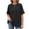 Women Loose Fit Casual Round Neck Short Sleeve T Shirt Lightweight Comfortable Summer Top