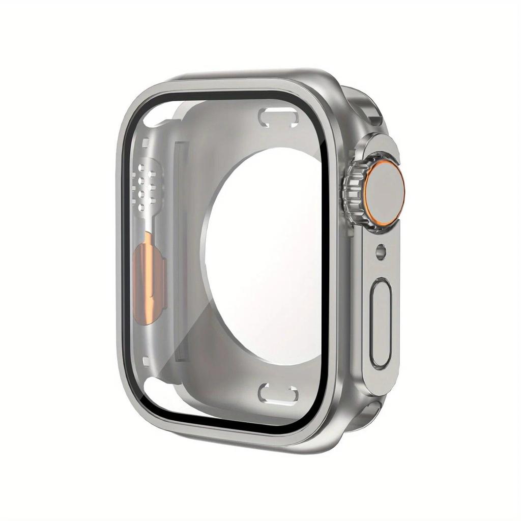 Change To Ultra Full Protector Case for Apple Watch 45 46 44mm Tempered Glass Screen Protector for IWatch Series 10 9 8 7 6 SE 5