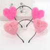 Love Heart Headband Plush Hairband Female Hairhoop Festival Gathering Headpiece Valentine Love Hairband Hair Decors