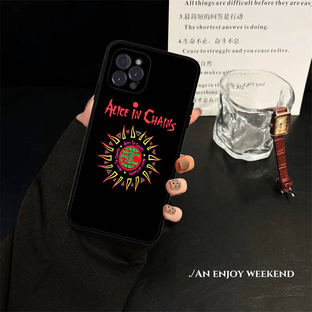 

Band Alice In Chains Phone Case For iphone 16 15 17 13 14 12 11 Pro Max Plus Black Shell Cover Case iPhone 14