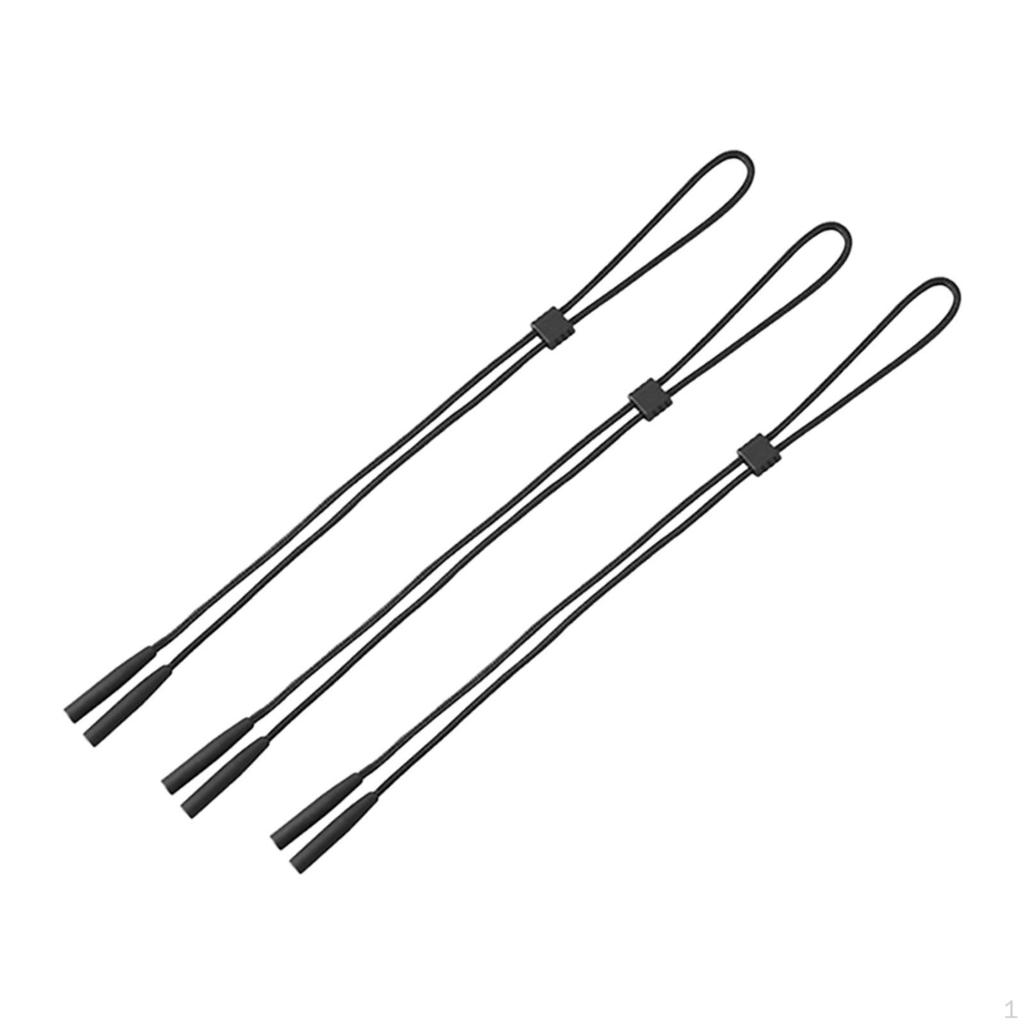 3 Adjustable Eyeglass Straps, Sunglasses Cords, Neck Lanyards for Sports And Outdoor Activities.