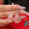 Christmas Tree Diamond Earring Women Sparkling Zircon Alloy Eardrop Girls Festival Party Lightweight Flash Sweet Dangle Earrings