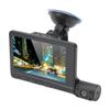 3 Channel Dash Cam 1080P Front Rear Inside Driving Recorder 170 Degree Wide Angle Loop Recording G Sensor Touch Screen