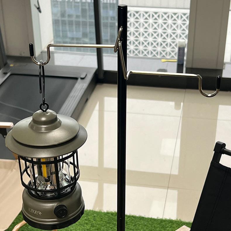 Tragbarer Faltbarer Camping-Lichtmast, Aluminiumlegierung Outdoor Camping Lampenständer für Campingplatzbeleuchtung