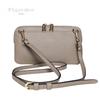 Pisoraro Wallet Shoulder Bag with Smartphone PR184 GREGE Storage, Crossbody, Greige, Multifunctional,