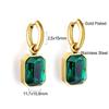 Stacked Double Chain Necklace Trend Diamond Earrings Electroplated 18K Gold Stainless Steel Necklace Women