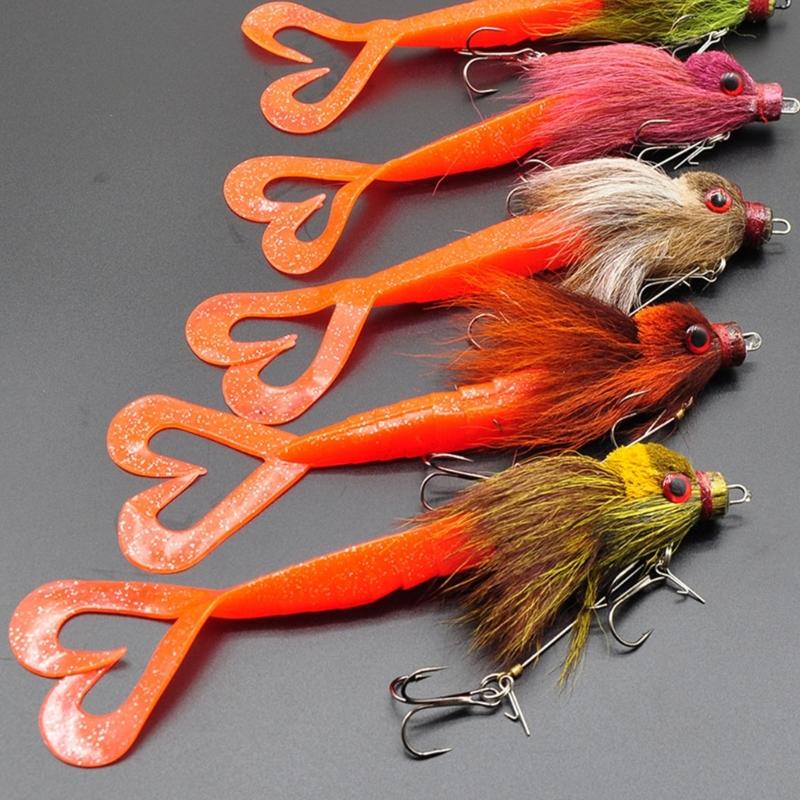 Realistic Artificial Baits with Soft Plush Texture Enhances Casting Performances for Beginner Fishermen Fishing Hair Lure