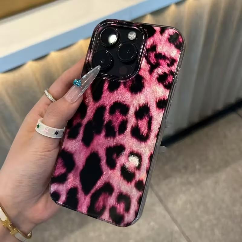 Luxury Leopard Print Shell Texture Phone Case For iPhone 17 Pro Max 16 15 14 Plus 13 12 Pro Max 16e 17Air 13Pro 7 8 Plus Cover