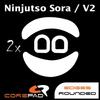 Corepad Skatez PRO Mouse Feet for Ninjutso SoraNinjutso Sora V2 (Large, PRO) 2-Pack