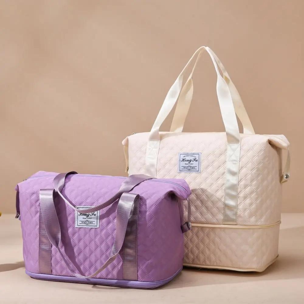 2025 Waterproof Travel Bag Durable Foldable Wet and Dry Separation Shoulder Bags Large Capacity Handbag Suitcase Trolley Case