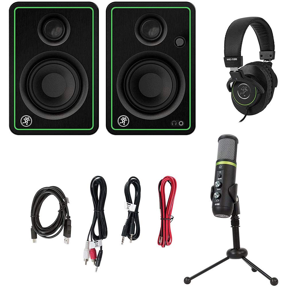 

MACKIE USB professional headphones and studio monitor set Creator Bundle microphone,