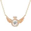 Angel's Wing Beating Heart Necklace – Light Luxury Women's Collarbone Pendant