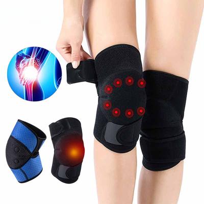 1 par Turmalin självuppvärmande knä Leggings Stöd för stöd Magnetisk terapi Knäskydd Justerbar knä massager Hälsovård