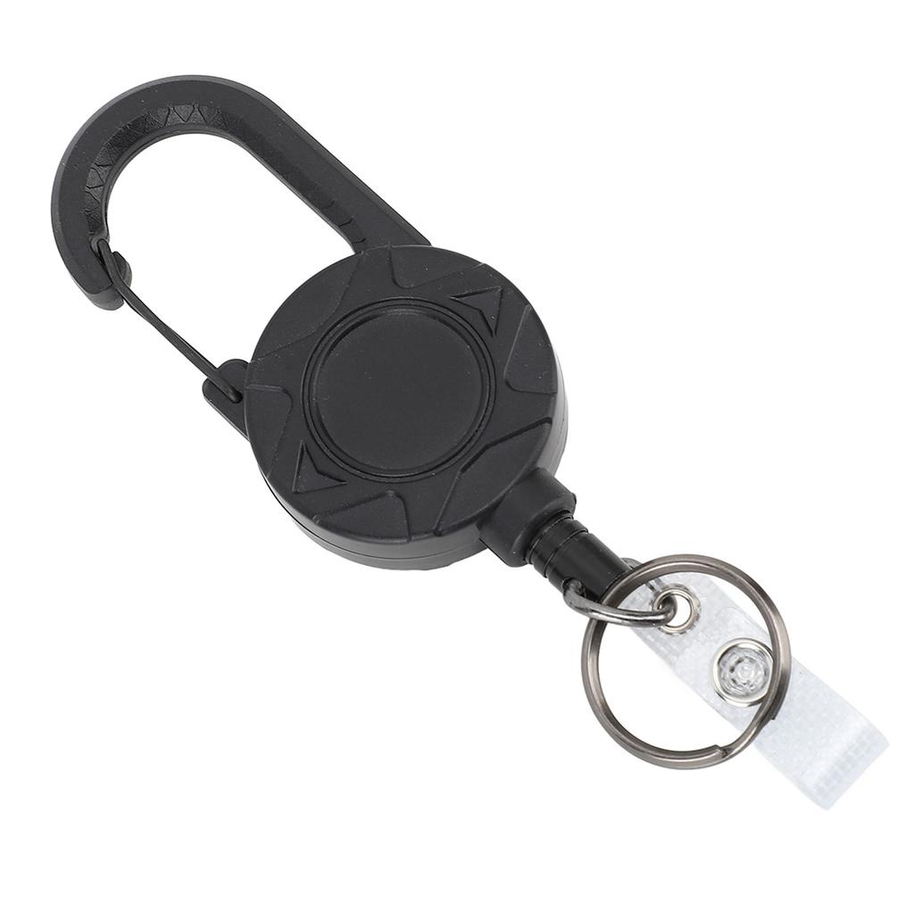 Retractable Keychain Stainless Steel Wire and ABS Magnetic Good Load Bearing 1mm Thick Multitool Buckle Badge Holder