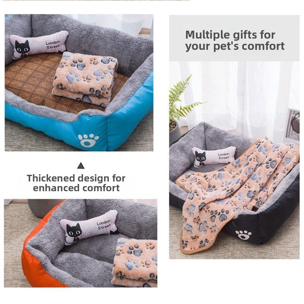 Multi-size Winter Dog Bed PP Cotton Plushie Pet Kennel New Pet Sleeping Nest For Puppy