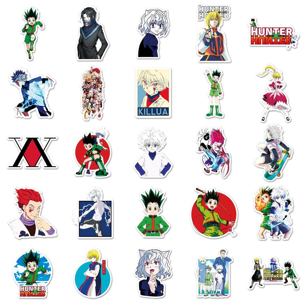 50 Japanese Anime Character Stickers: Cool Designs for Suitcases & Notebooks