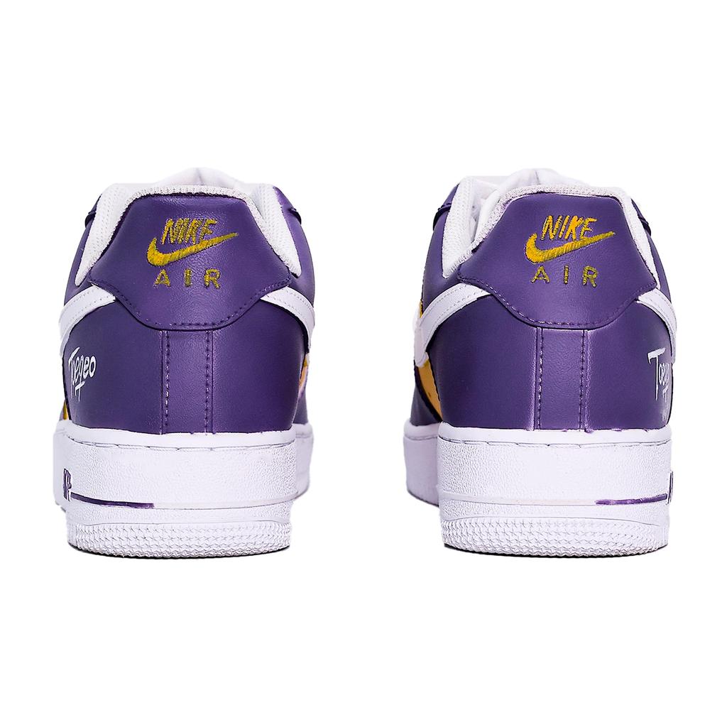 Nike Air Force 1 Abrasion Resistant Low top Skateboard Shoes Men's Purple Yellow CW2288-111(Team631- BAG)