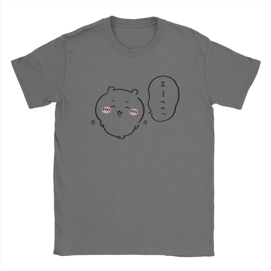 Amazing Cute Chiikawa Smiling T-Shirt Men Pure Cotton T Shirts Japanese Design Short Sleeve Tee 4XL 5XL Merchandise