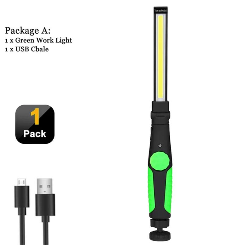 COB LED svítilna Magnetická pracovní svítilna USB dobíjecí háček na svítilnu Přenosná lampa Kontrolní světlo Kempingová svítilna na opravu auta