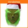 Rascal Grünes Monster Der Grinch Maske Mit Weihnachtsmütze Für Erwachsenen Cosplay Spaß
