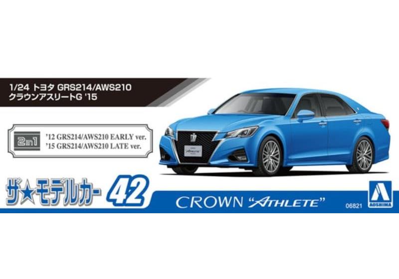 Aoshima Bunka Kyozaisha (AOSHIMA) 1/24 The Model Car Series No.42 Toyota GRS214/AWS210 Crown Athlete G '15 Plastic Model Kit