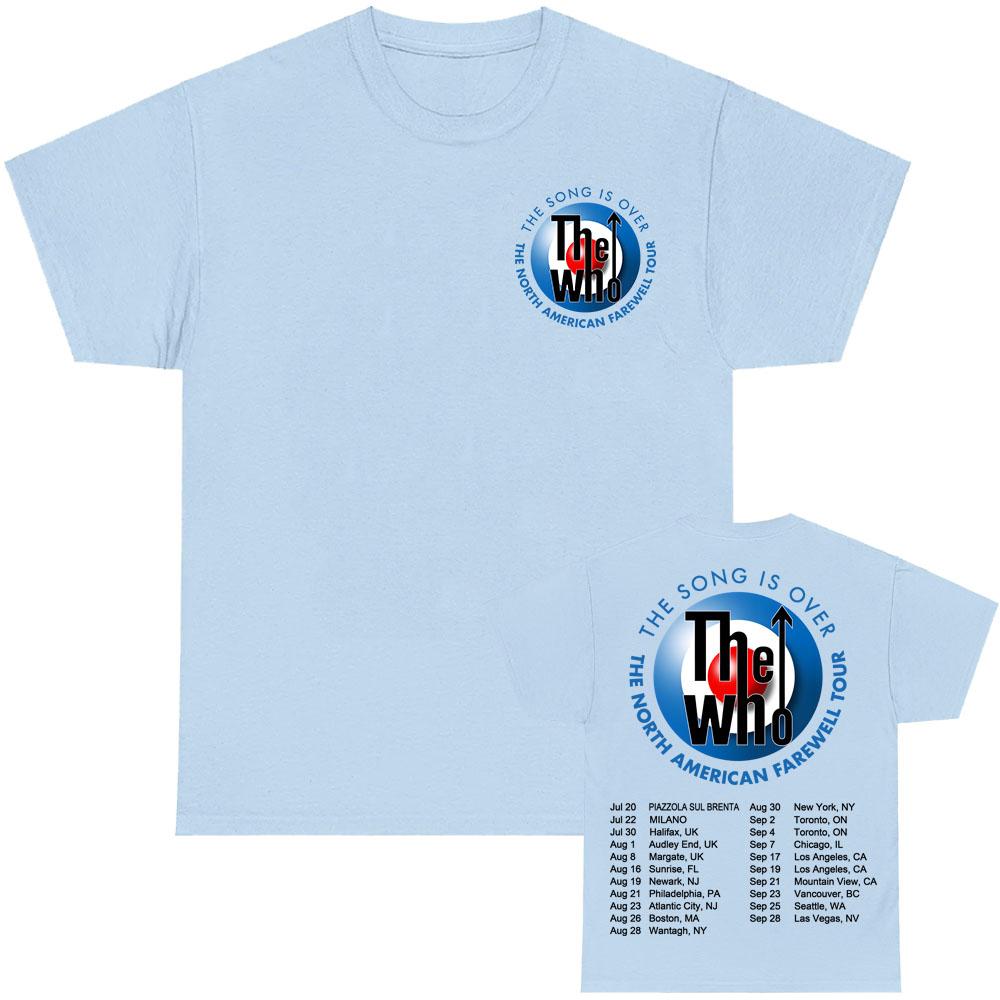 

The Who The Song Is Over Tour 2025 Футболка Графическая Футболка Рок-группы Унисекс Уличная одежда Хлопок Мужская Женская Футболка С принтом Одежда Футболка L