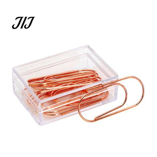 Creative Stationery for Notebooks 10PCS Rose Gold Metal Paper Clips, Decorative Cartoon Shape Durable Fasteners Bookmarks, Documents Organizers Office