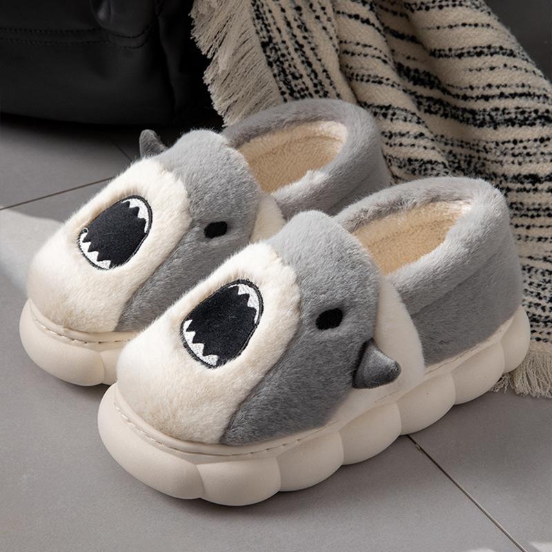 Cute cartoon cotton slippers non-slip indoor plush warm plush thick-soled non-slip slippers