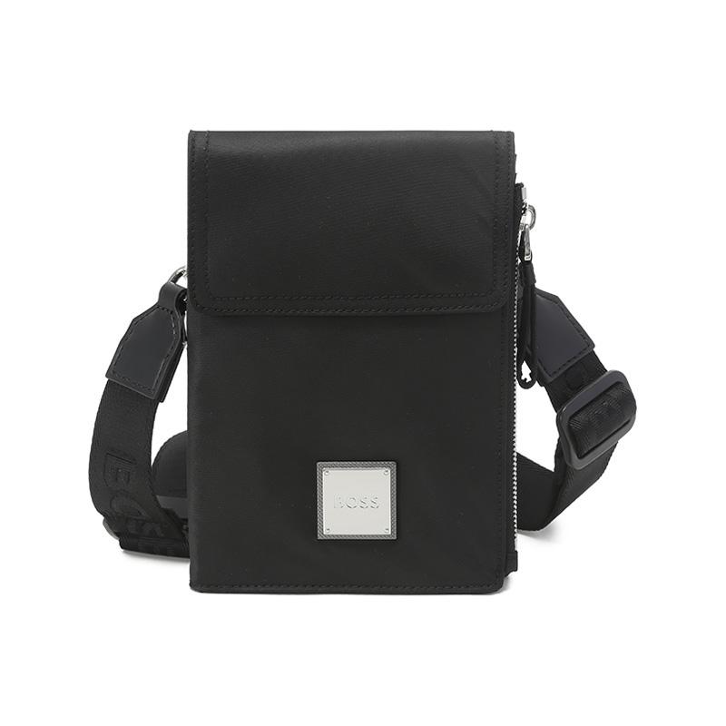 New HUGO BOSS Polyester Shoulder Bag Men's Black 50512070001
