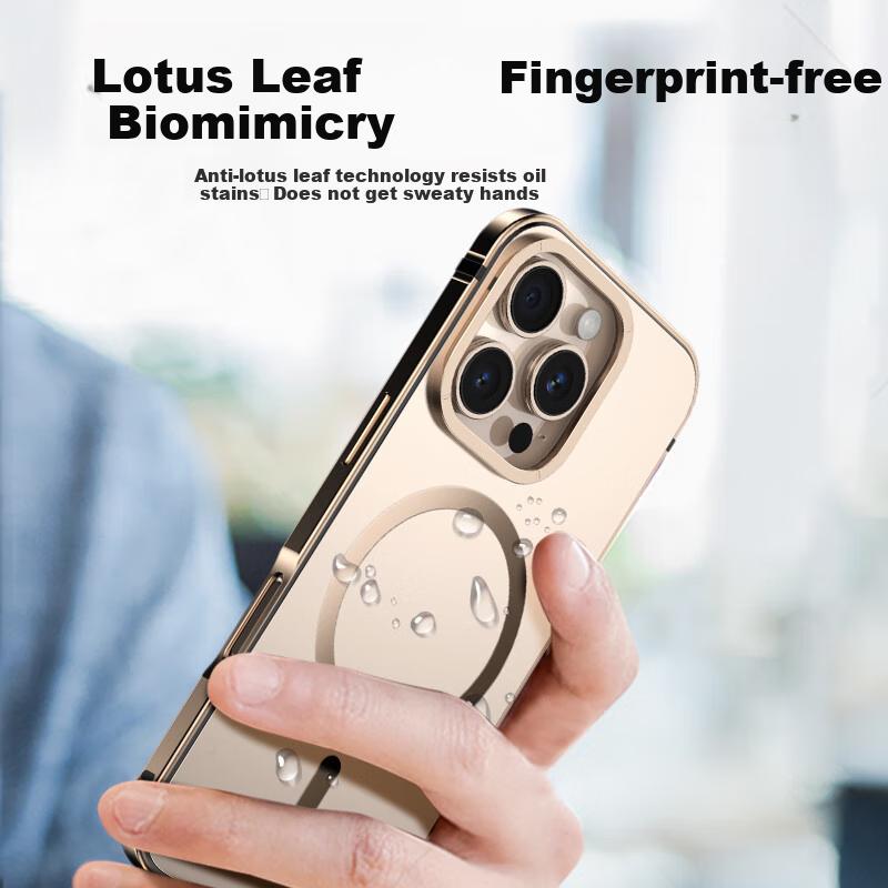 Alloy Frame | ColorIPhone 16 Pro Case, MagSafe Compatible Ultra-Thin Metal Shockproof Frosted Luxury Titanium for Apple 16 Pro