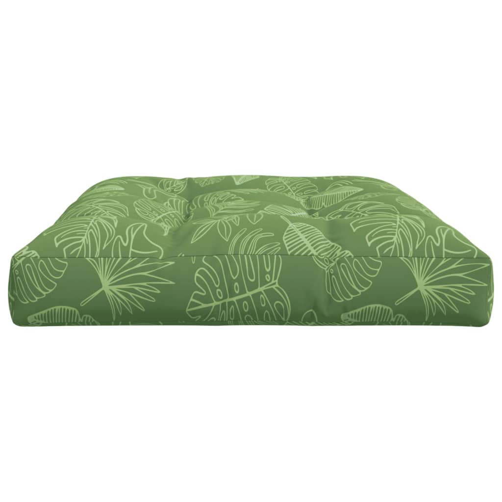 Pallet Cushion with Leaf Pattern 120 X 80 X 12 Cm Fabric
