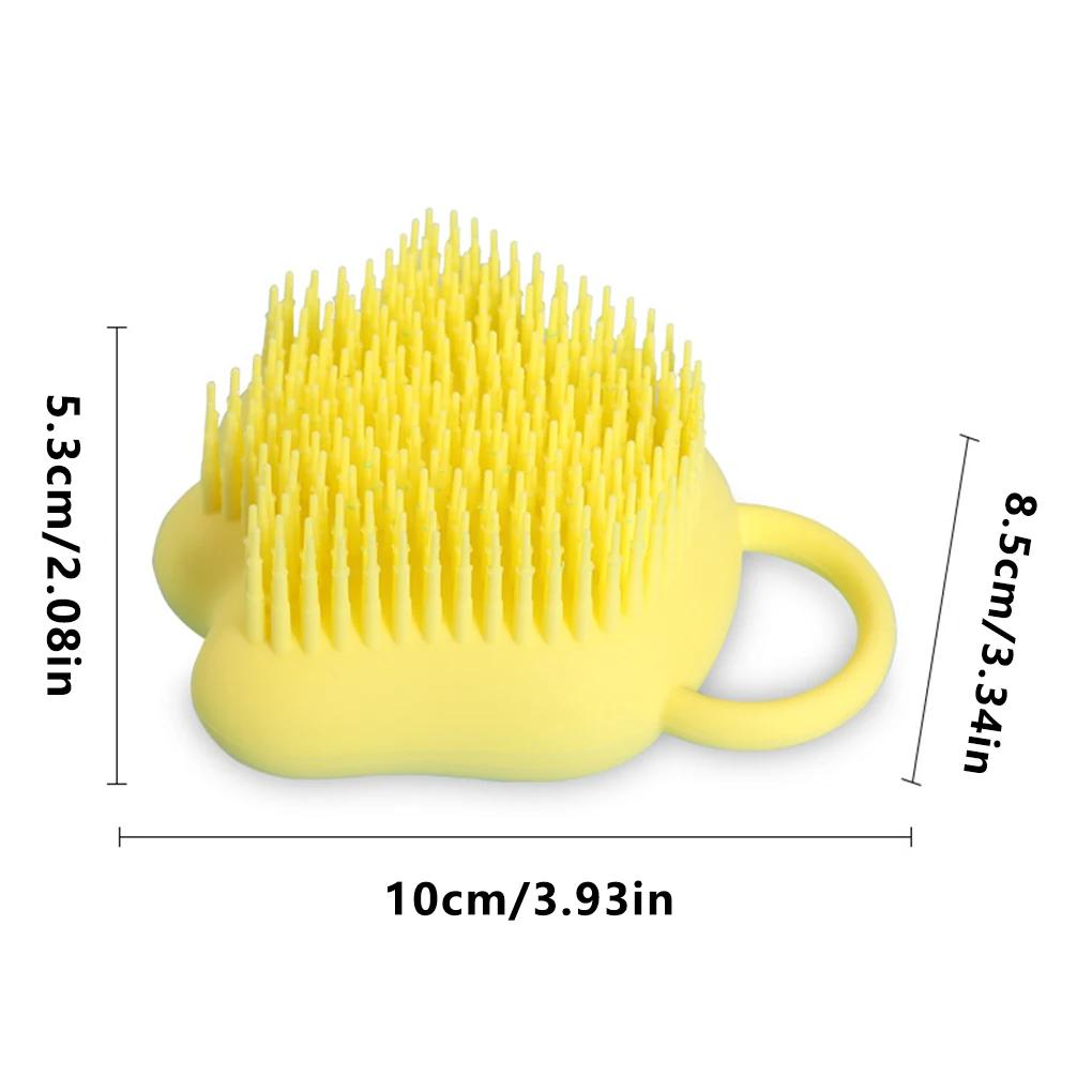 Silicone Bath Brush Shower Massage Scrubber Body Skin Exfoliating Scrubbing Tool Pet Dog Cat Silicone Bath Massage Brush