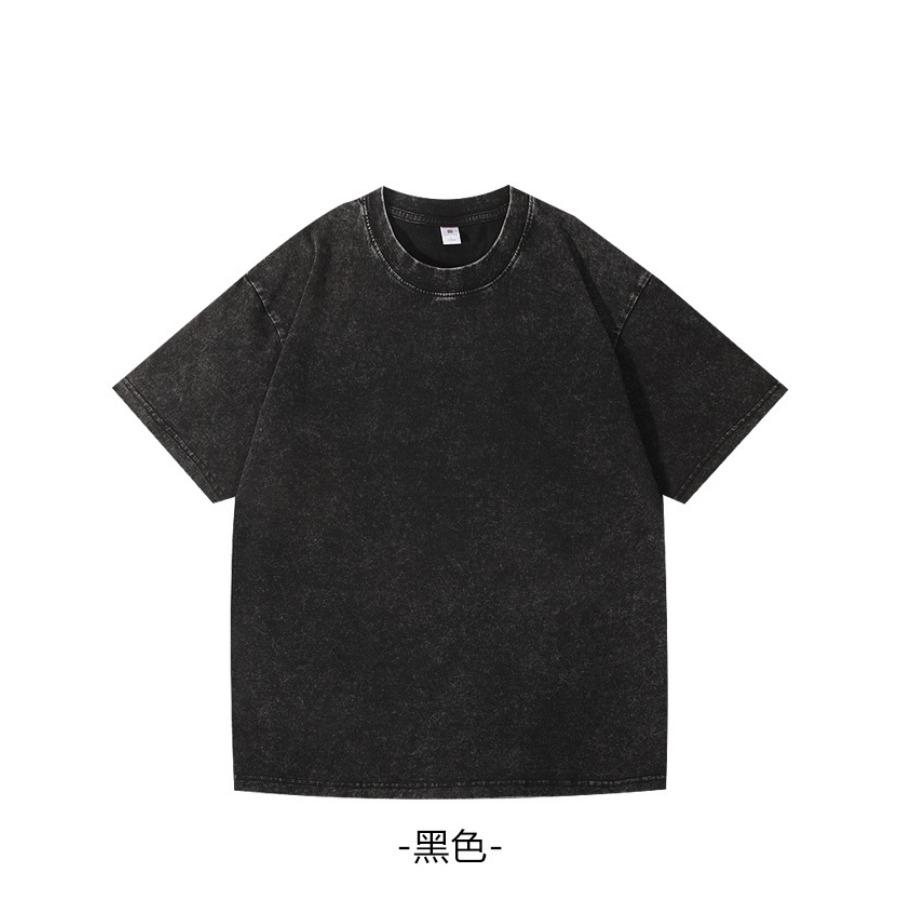 1 stuks Puur Katoen Heren Grote Maat T-shirts Heren Zomer Vintage Kleding Gewassen T-shirts Amerikaanse Casual Korte Mouw Basis Heren Tops