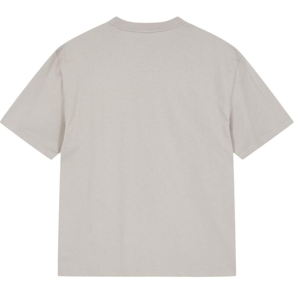 Calvin Klein Loose Solid Color Round Neck Short Sleeve T-Shirt Men Tops Light-Gray 40HM228K6B