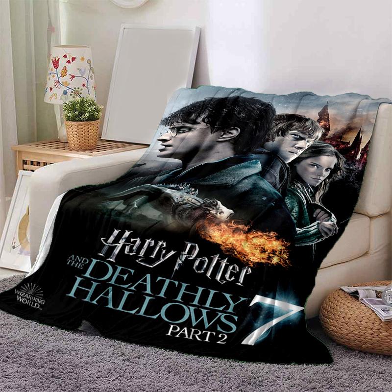 

Harry Potter and the Deathly Hallows Part 2 Movie Poster PrintPrint Blanket, Soft Blanket For Sofa Office Bed And Travelling Daughter Birthd 130cm×150cm（50in×60in）