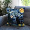 Starry Sky Cat Cushion Cover Comfortable Reversible Pillow Cover Ideal for Car Sofa Bedroom  Beyond