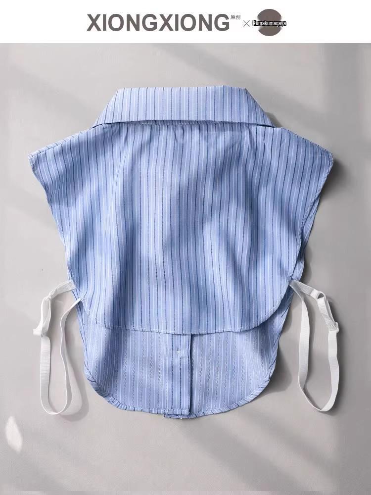 Wszechstronny Koronkowy Kołnierzyk dla Dziewczynek w Paski - Idealny na Jesień/Zimę