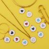 10Pcs/Lot 16mm Alloy Pendant Single Sided Oil Dropping Heart Pendant For Jewelry Making Diy Exquisite Necklace Accessorie