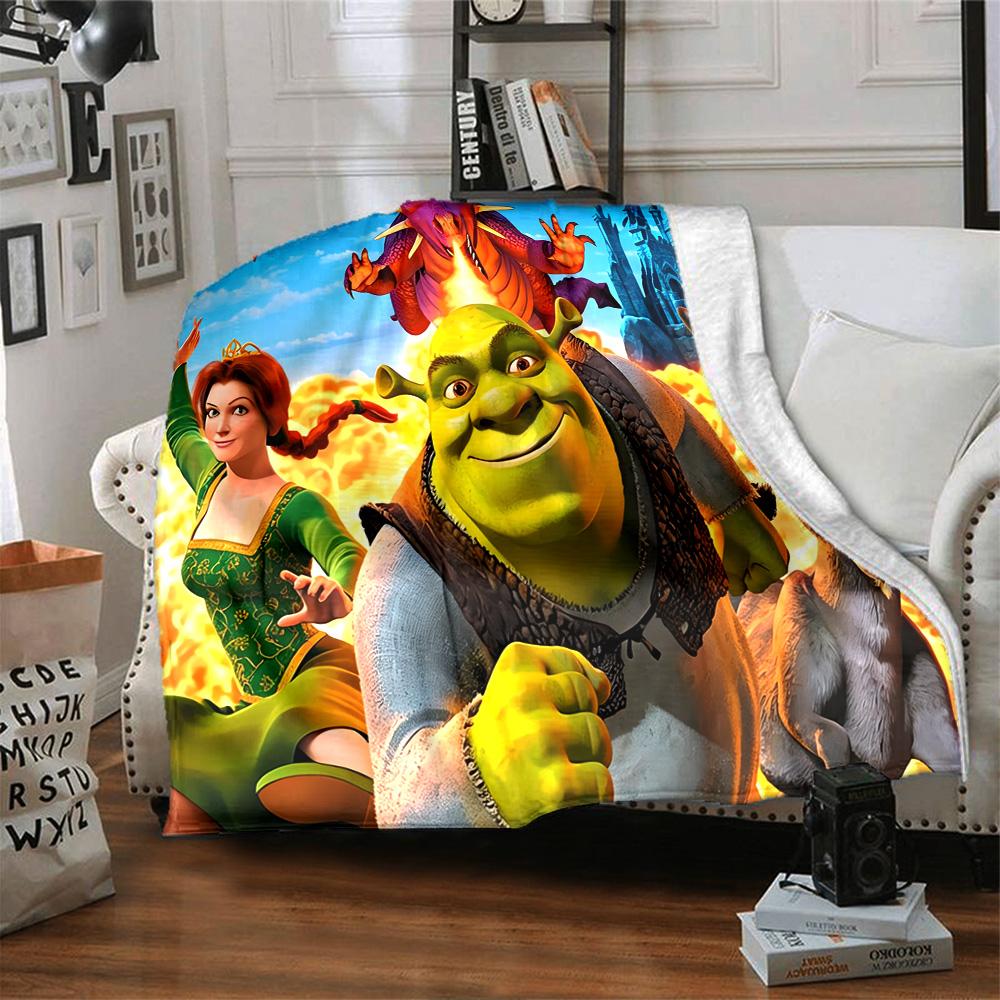 Shrek'S Magical Adventure Flannel Blanket Super Soft Warm Cozy Blanket For Sofa Bed Office Travel Allseason Home Decor Gift