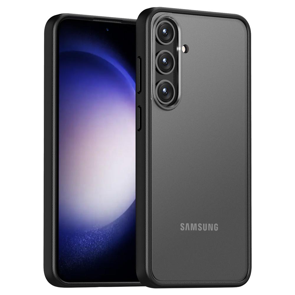 

Magic Series for Samsung Galaxy S24+ Cell Phone Case Shockproof Translucent Matte TPU+PC Back Cover Black