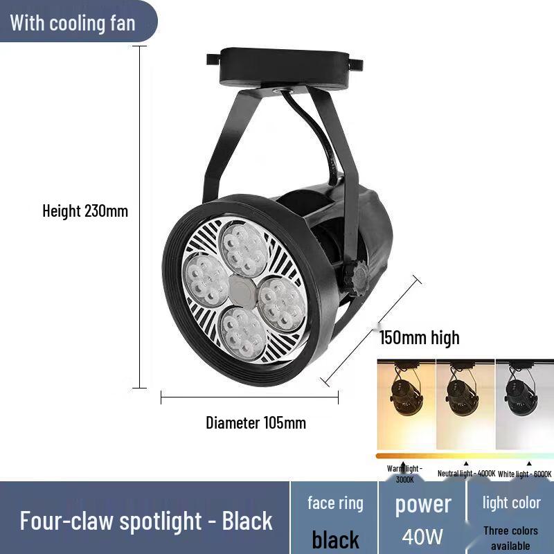 NuFeng 40W LED Track Light Spotlight