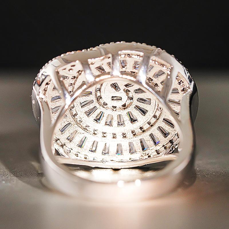 Huitan Novel Spiral Design Women Rings New Bling Bling CZ Gorgeous Wedding Party Luxury Trendy Female Accessories Jewelry