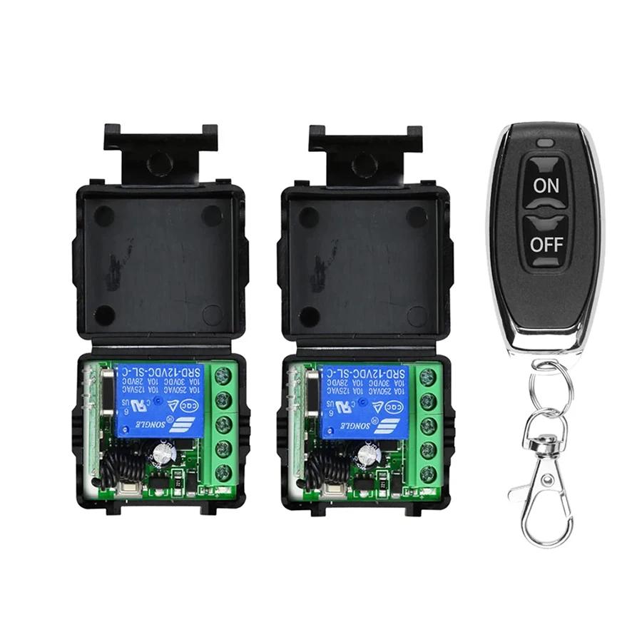 DC 12V Remote Control Smart Switch Universal RF 433MHz Gate Garage Door Led Lighting Asking Code Relay Receiver Mini Module 10A